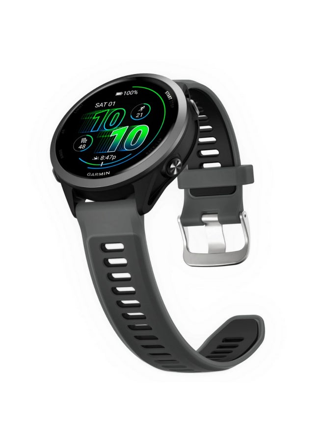 1PCS 22mm Transparent Two-Tone Silicone Strap For Garmin Forerunner 570 265 255 165 55/ for Vivoactive 6 5 4/ for Venu Sport Band Bracelet Black 22mm - Image 1
